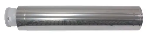 Edelstahlrohr für Abgassysteme, in einer geraden Form mit glatter Oberfläche, geeignet für die Verwendung in Kombination mit Vaillant Produkten.